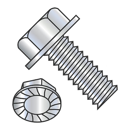 Usa Industrials #10-32 x 1 in External Hex Flange Hex Machine Screw, Zinc Plated Steel BULK-SCRW-1577